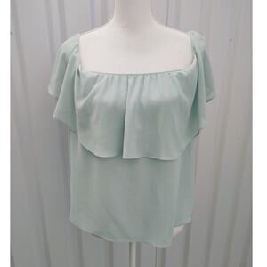 Show Me Your Mumu Top Blouse Flowy Light Blue Medium